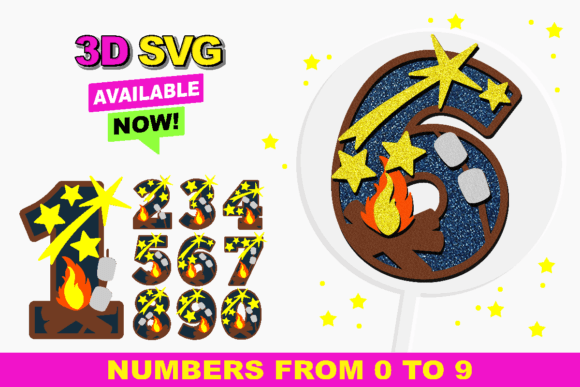 Сamping Numbers 3D SVG: A Versatile Asset for Crafters