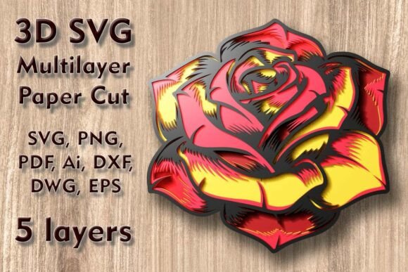 Elegant 3D SVG Paper Flowers for Branding