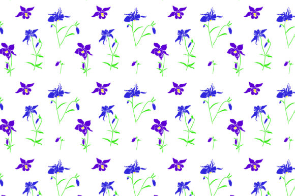 Elegant Columbine Flowers: A Versatile Graphics and Patterns Asset