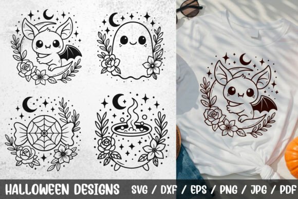 Floral Halloween Designs: A Spooky Graphics Gem for Marketers