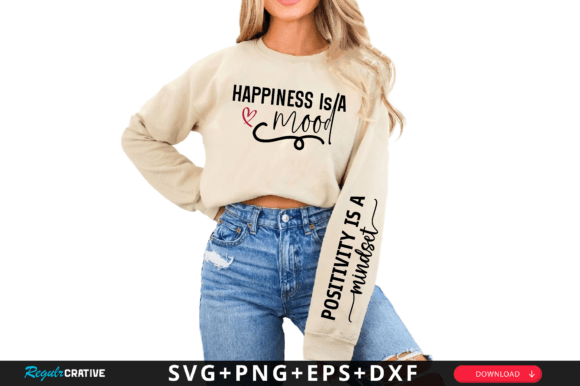 Happiness is a Mood Sleeve: A Versatile Graphics Asset for T-Shirt Designs