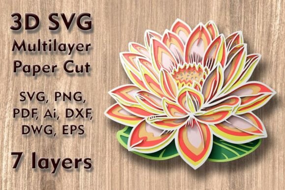 Lotus 3D SVG: A Versatile Asset for Paper Flowers