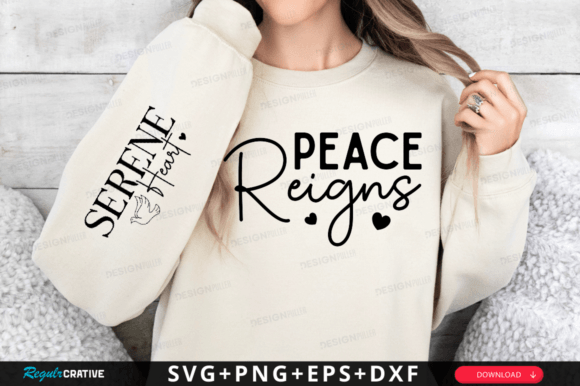 Peace Reigns Sleeve Svg Design: A Versatile Graphic for T-Shirt Designs