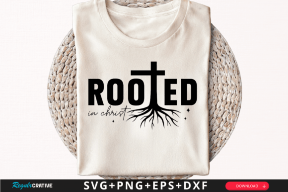Rooted in Christ T-Shirt Svg Design for Local Branding