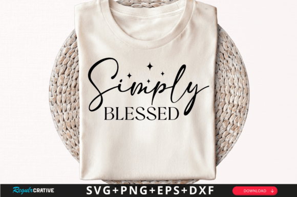 Simply Blessed T-Shirt Svg Design for Creative Graphics