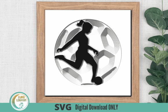 SOCCER FÚTBOL 3D SVG: A Unique Shadow Box Asset