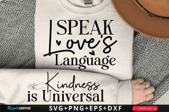 Speak Loves Language Sleeve Svg: A Versatile T-Shirt Design Graphic