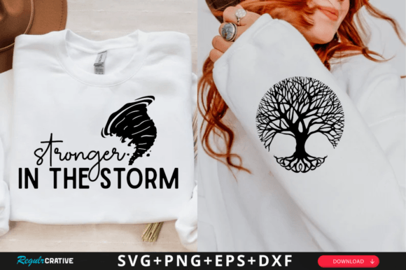 Stronger in the Storm: A Versatile T-Shirt and Graphics Design