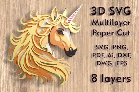 Unicorn 3D SVG: A Fantasy And Fairy Tales Asset